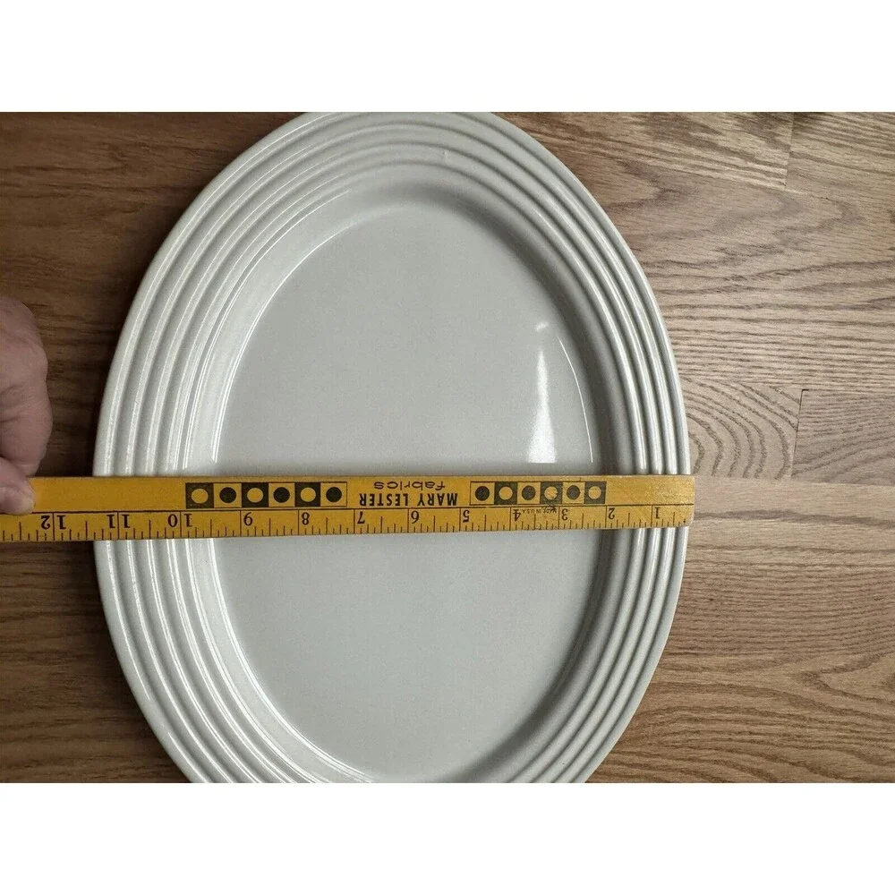 Pampered‎ Chef Platter Family Heritage Stoneware New Traditions Oval 11 x 15